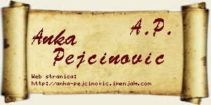 Anka Pejčinović vizit kartica